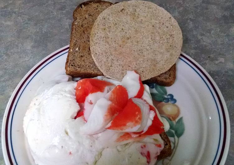 Simple Way to Make Homemade Mile-High Mozzarella and crab sandwich