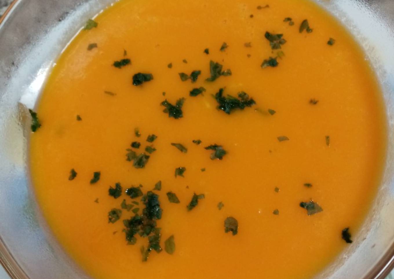 Crema de zanahorias con crema de coco bio