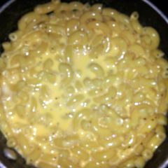 A picture of Mac and cheese.