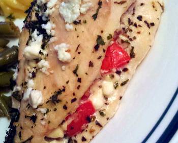 Ultimate Serving Recipe Tomato Basil and feta stuffed chicken breasts Delicious Simple