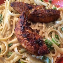 A picture of Cajun Chicken Alfredo.