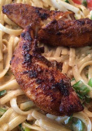 A picture of Cajun Chicken Alfredo.