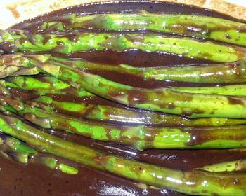 Unique Cuisine Chilled marinated asparagus Delicious Perfect