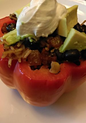 A picture of Healthy Southwestern Stuffed Peppers.