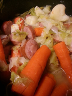A picture of Cabbage and Sausage.