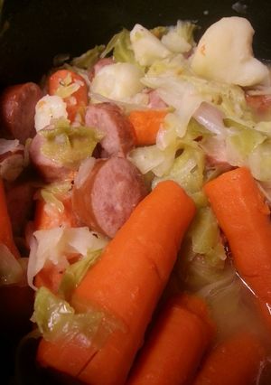 A picture of Cabbage and Sausage.