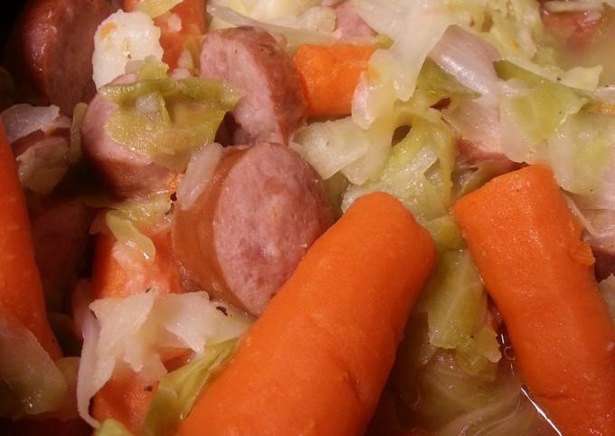 Easiest Way to Make Quick Cabbage and Sausage