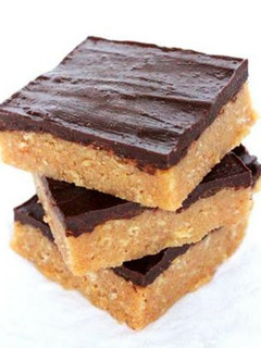 A picture of Peanut Butter No Bake Bars.