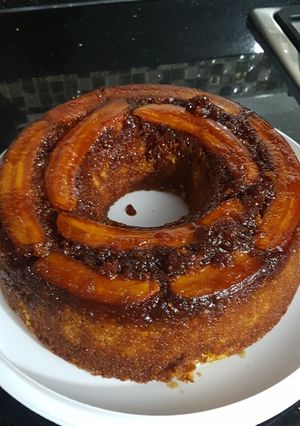 صورة لوصفة كيك الموز والكراميل