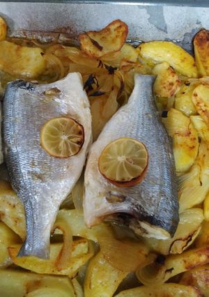 Una foto de Dorada al horno