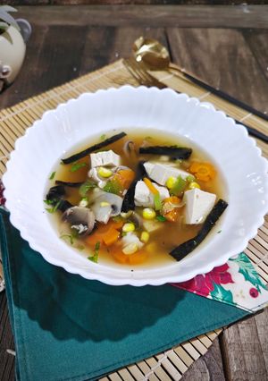 Foto resep Soup Miso Tahu Jamur