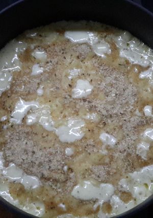 A picture of Grandma's Mac & Cheese.