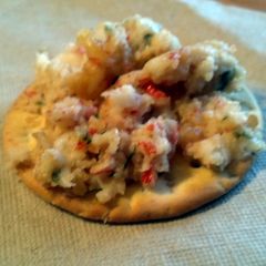 A picture of Crab and Cashew Canapés.