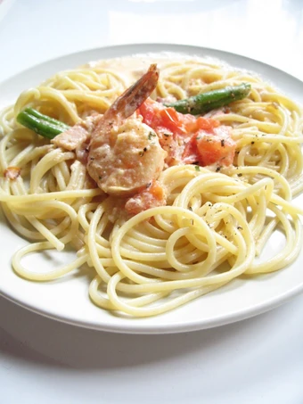 Easy Steps Prepare|Recipe} Creamy Shrimp and Tomato Pasta the So Delicious, So Delicious