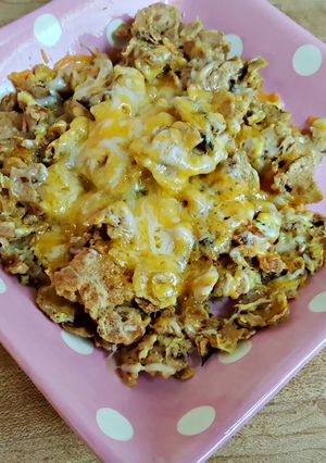 A picture of Leah's Matzoh Brei.