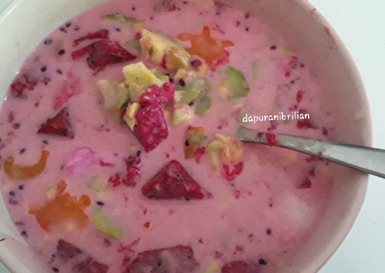 Resep Es buah kuah alpukat kocok Mudah