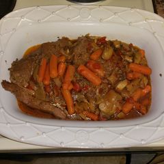 A picture of Mediterranean Brisket in Pressure Cooker.
