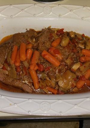 A picture of Mediterranean Brisket in Pressure Cooker.