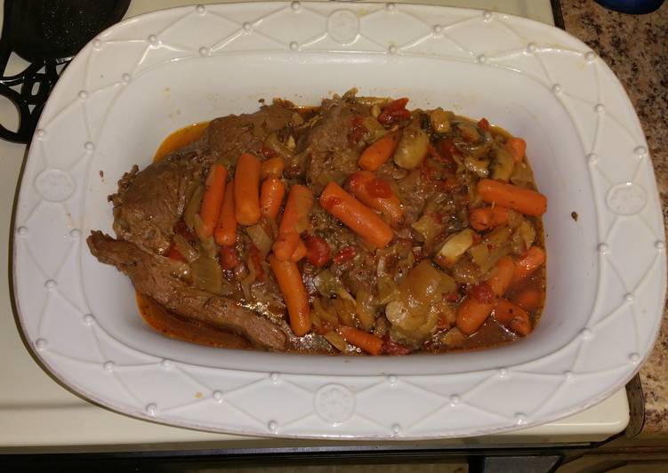 Fresh Mediterranean Brisket in Pressure Cooker