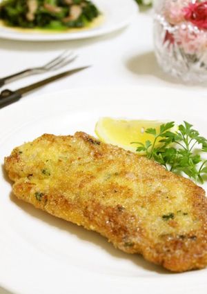 A picture of Milanese-style Layered Pork Cutlets.