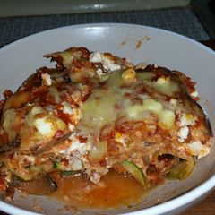 A picture of Vegetable loaded Chicken not-lesagne.