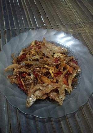 Foto resep Oseng ikan asin bulu ayam
