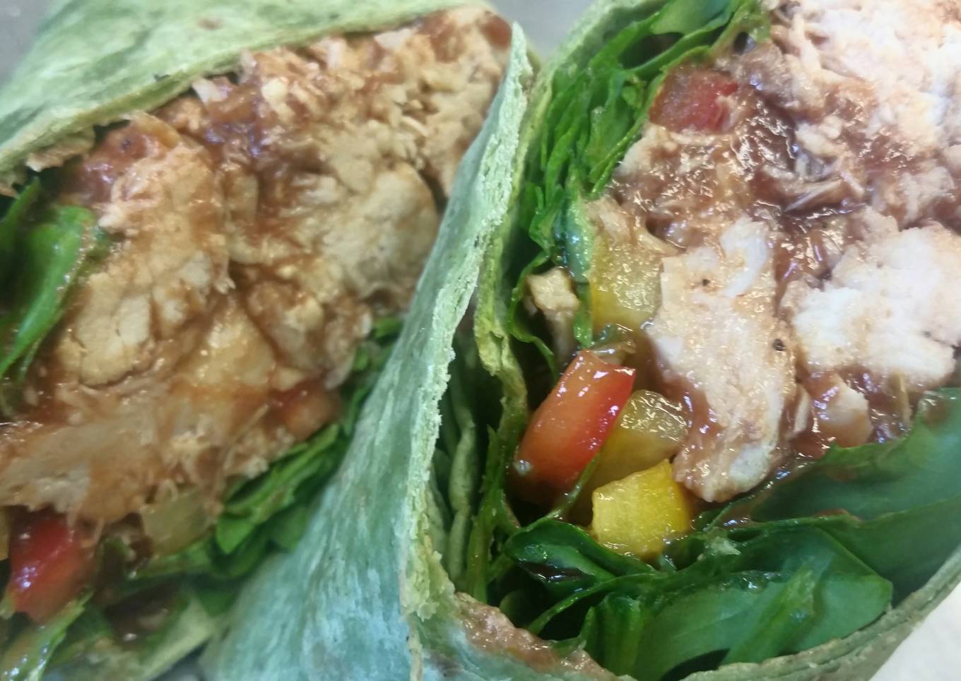 Shredded BBQ Chicken Wrap