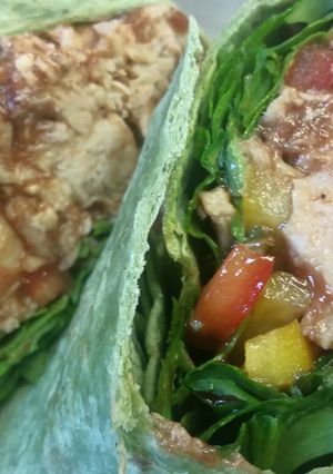 A picture of Shredded BBQ Chicken Wrap.