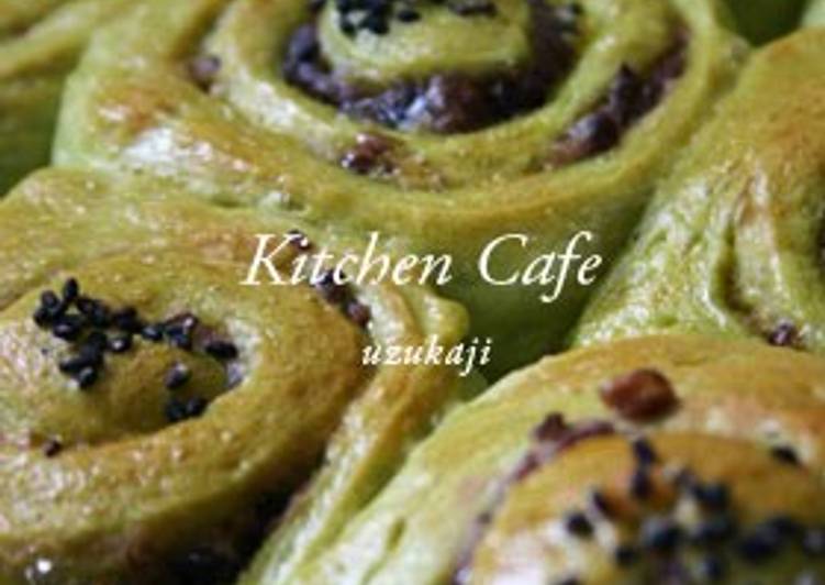 Green Tea Spiral Rolls with Adzuki Beans