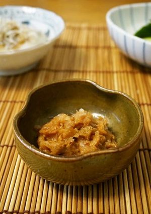 A picture of My Family's Pickled Plums and Bonito Flakes.