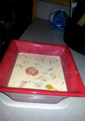 A picture of White bean Sausage soup.