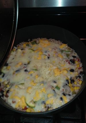 A picture of Loaded rice skillet.