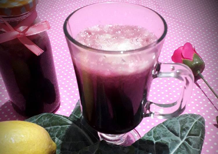 Langkah Mudah Menyiapkan Jus Kale Naga Lemon Super Lezat