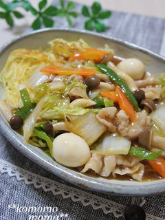 A picture of Easy Japanese-Style Yakisoba with Thick Sauce Using Mentsuyu.