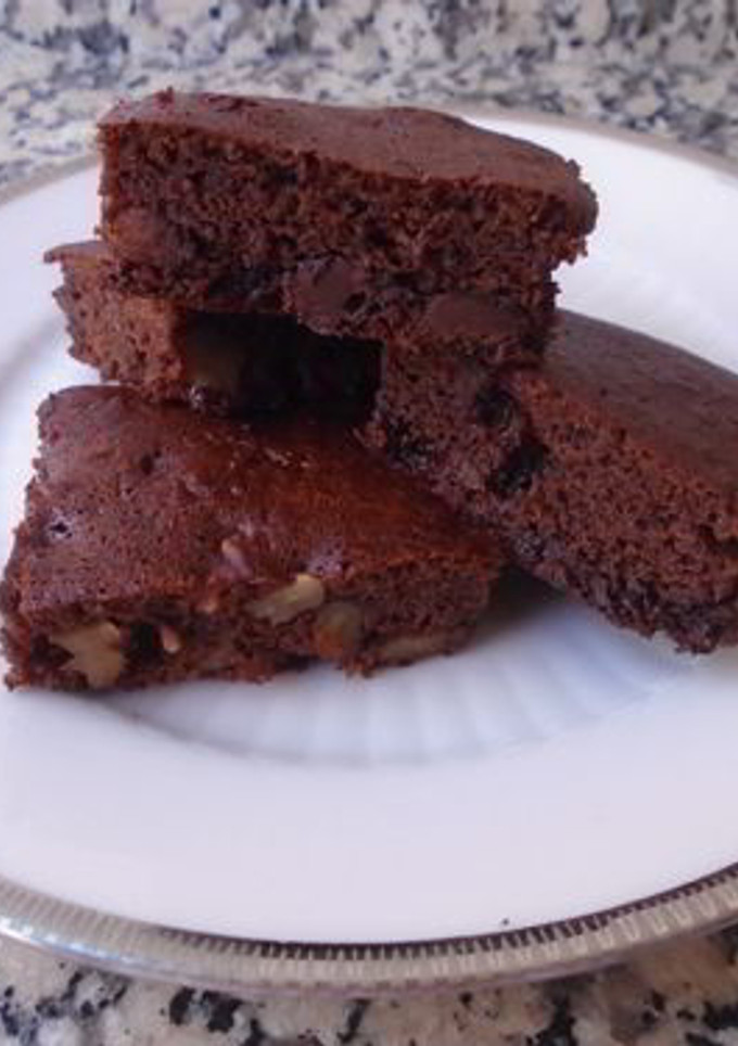 Una foto de Brownie de alubias rojas y chocolate