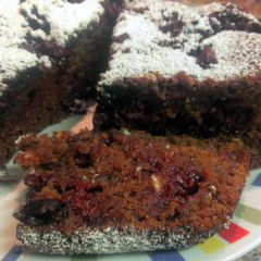 A picture of Antioxidant cake a.k.a Dark chocolate berry cake.