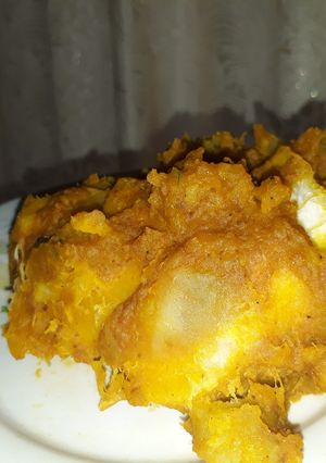 A picture of Sweet potato and yam porriage.