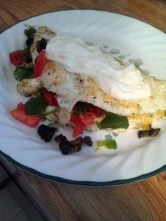Recipe egg white, fresh tomato and cilantro omelet the So Delicious Can spoil the tongue