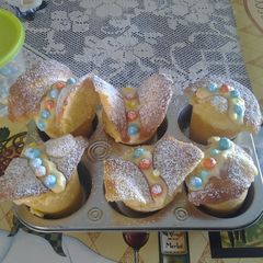 A picture of Lemon filled butterfly cupcake.