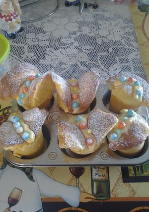 A picture of Lemon filled butterfly cupcake.