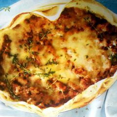 A picture of Boerewors Lasagne.