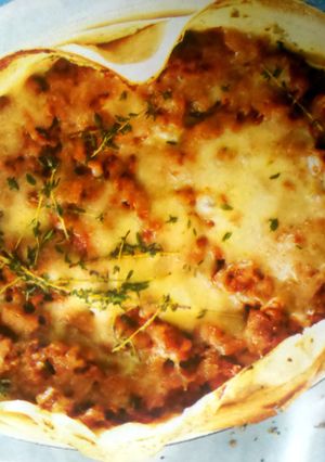 A picture of Boerewors Lasagne.