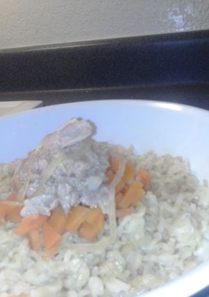 A picture of Fried Ramen and Tuna..