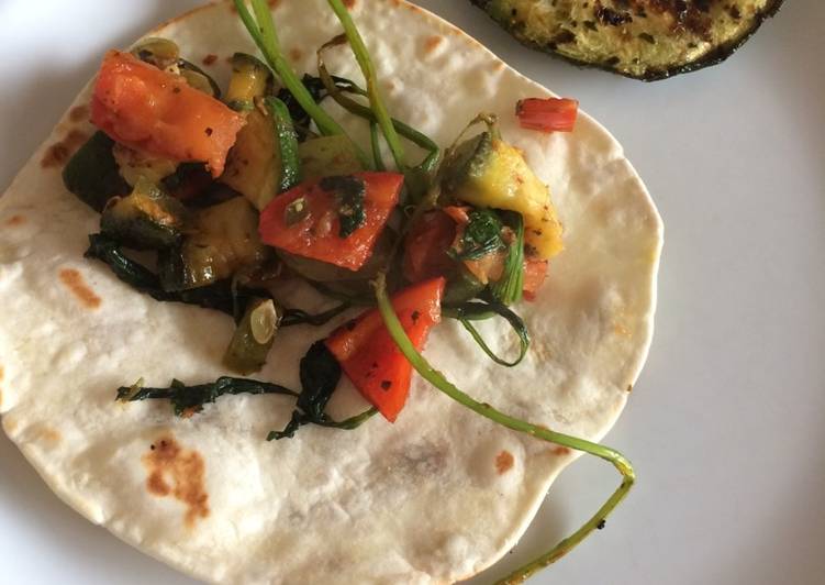 Tacos de vegetales rústicos