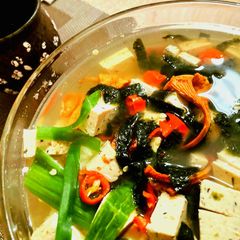 A picture of Spicy Tofu Chazuke 茶漬け (Vegan).