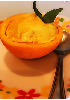 A picture of Orange Icecream.