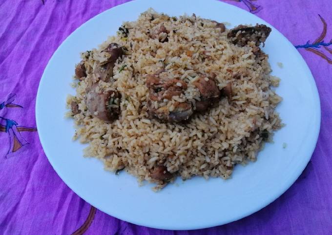 Leftover Chicken Fried Rice with Schezwan Chutney