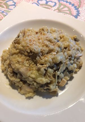 Une photo de Risotto aux fleurs de bananier