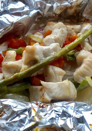 Una foto de Pollo en papillote