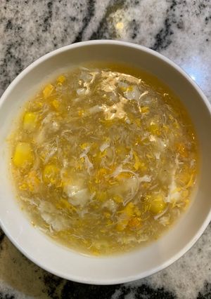 Foto resep Sup Asparagus Jagung Kepiting